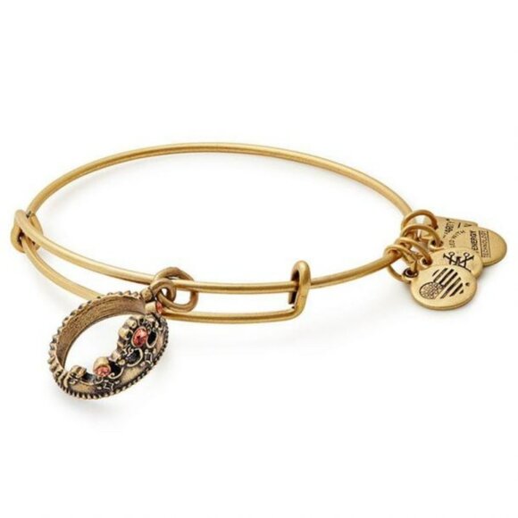 Alex and Ani Queen's Crown Charm Bangle Bracelet - Picture 1 of 1